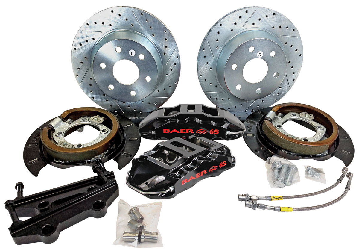 Disc Brake Set, Baer, 2002-15 Escalade, Extreme+, Rear, 14x1.15, OE Drum To  Disc -Black