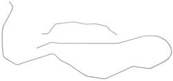 Fuel Line, Front/Rear, 1959-60 Bonneville Exc. Station Wagon, 5/16"