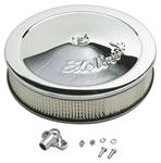 Air Cleaner, Pro-Flo, Edelbrock, 14" W/ 3/8" Deeper Flange, Chrome