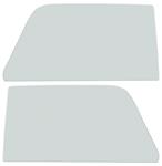 Door Glass, Front, 1964-65 Chevrolet 2-Door Wagon, Pair