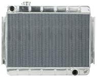 Radiator, Alum. Cold-Case, 66-67 CHV/EC, No AC, 20-1/8" H x 27-3/4" W, Polished