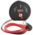 Gauge, Ammeter To Voltmeter Conversion, 1971-72 Chevelle/Elco/Monte SS, White