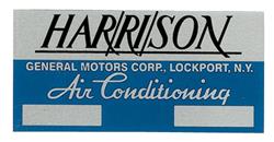 Decal, Evaporator Box, 1973 GM, Harrison Air Conditioning, EBA 7073B