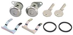 Lock Set, Doors, 1959-64 Cadillac/Pontiac, Short Cylinder/Pearhead