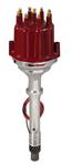 Distributor, Chevy, Billet, Pertronix, Male Terminal, Red, w/o Vacuum Advance