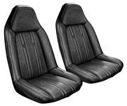 Seat Upholstery, 1973 Monte Carlo, Front Buckets, Cloth