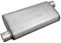 Muffler, Pypes, Race Pro, 2-1/2", Offset Inlet/Outlet, 18" Long