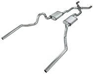 Exhaust Set, Pypes, 1964-72 A-Body, High Tuck 2.5", w/18" Race Pro Mufflers