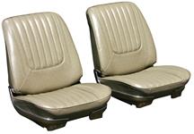 Seat Upholstery, 1969 Skylark, Custom/GS FT Split Bench w/ Armrest LEG