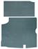 Trunk Mat, Felt, 1972 Bonneville exc. Convertible, Gray/Green