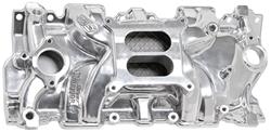 Intake Manifold, Weiand, Street Warrior, SB Chevy, Square Bore, Polished