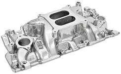 Intake Manifold, Weiand, Speed Warrior, SB Chevy, Polished