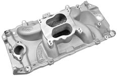 Intake Manifold, Weiand, Street Warrior, BB Chevy, Peanut Port, Natural