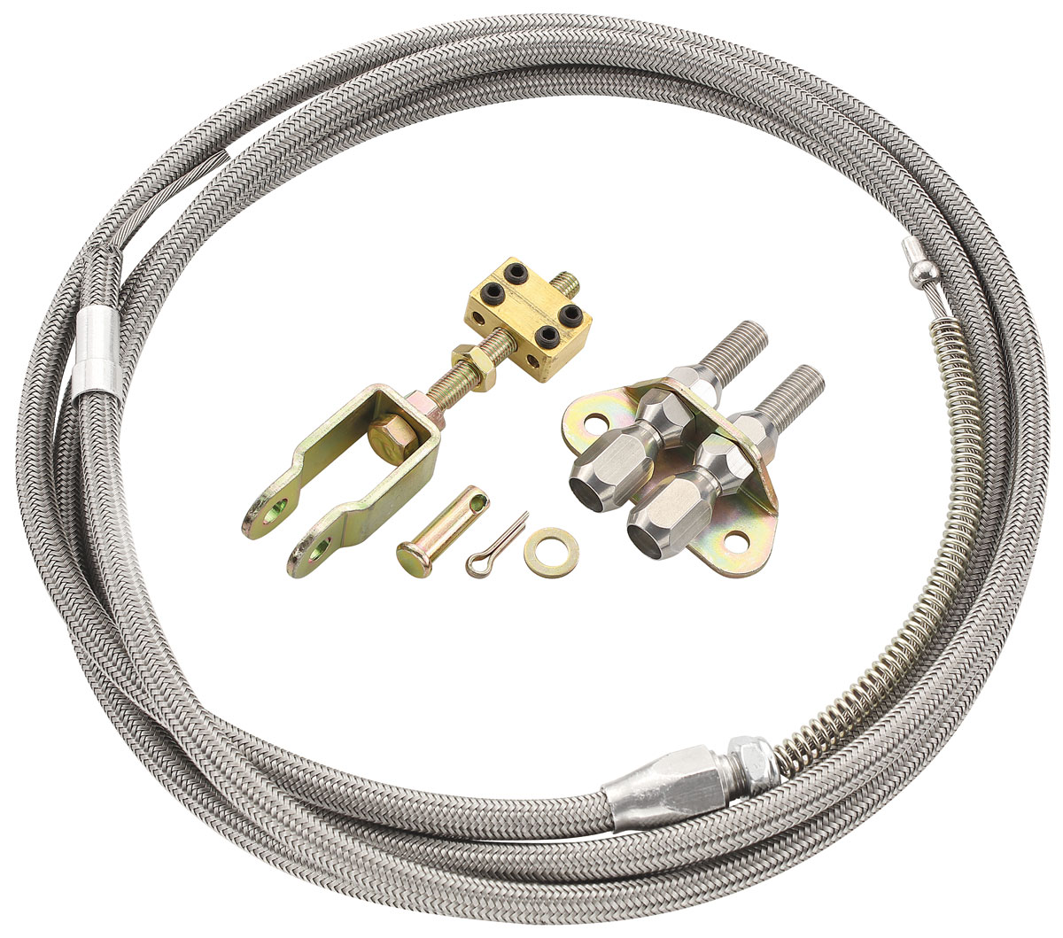 Parking Brake Cable Kit, Universal, Lokar, 1964-88 -Stainless Steel