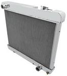 Radiator, Alum. Amricn Eagle, 61-66 Pont FS, 65-66 Cut, 2Row, 1" Tube, 25.25" W