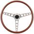 Steering Wheel Kit, 69-89 GM, Classic Wood, Hi Rise Cap, Plain, Black