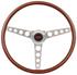 Steering Wheel Kit, 69-88 Chevy, Classic Wood, Hi Rise Cap, Red Bowtie