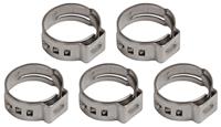 Hose Clamp, 1 Ear Crimp, 3/8" Earl's Vapor Guard, 5pc