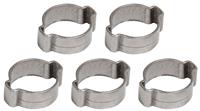 Hose Clamp, 2 Ear Crimp, 3/8" Earl's Vapor Guard, 5pc