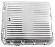 Transmission Pan, Polished Finned Aluminum, 700R4/4L60E, w/Gasket & Hardware