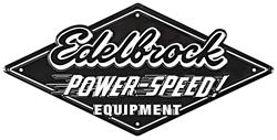 Sign, Edelbrock, Power-Speed, Tin