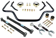 Trailing Arm Set, Rear, Tubular, 1968-72  A-Body, W/ Pro Touring Sway Bar, Black