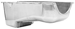 Oil Pan, Polished Aluminum, 1980-85 SB Chevrolet, Passenger Side Dipstick