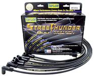 Spark Plug Wire Set, Taylor, Street Thunder, 1954-88 GM, V8, 90° Boot, Black