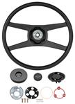 Steering Wheel Kit, 4-Spoke, 1971-77 Chevelle/EC, 71-2 Monte, Silver Bowtie