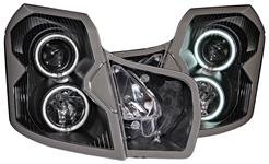 Headlights, Projector, ANZO, 2003-07 CTS/CTS-V, w/CCFL Halo, Halogen Bulbs