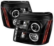 Headlights, Projector, 2003-06 Escalade, W/ LED Halo DRL