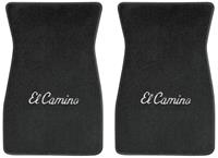 Floor Mats, Cutpile, 1974-87 El Camino, Script Logo, Front Only