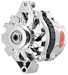 Alternator, Powermaster, 1954-88 GM, CS130, 140A, 1v Pulley, Chrome Baffle/Cone