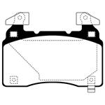 Brake Pads, EBC, 2014-19 CTS Vsport, Redstuff, Front