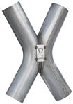 Exhaust Pipe, X-Pipe, Black Widow Exhaust, 2-1/2" Diameter