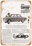 Sign, Aluminum 10"x14", 1960 Corvair