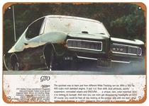 Sign, Aluminum 10"x14", 1968 GTO w/Price