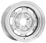 Wheel, Wheel Vintiques, 59 Series Pontiac Rallye, 14x6, 5x4.75, 4.25 BS, Chrome