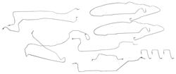 Brake Line Set, Complete, 2003-06 Escalade, 4WD, W/ TC, 119" Wheelbase, 11 Pc.