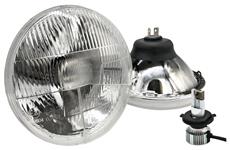 Headlights, Delta Lights LED 7" Round w/Halo, Convex, H4, Hi/Lo, w/Switchback