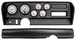 Gauge Mount w/ Gauges, AutoMeter, 3-3/8"(2) & 2-1/16"(4), 70-72 TMP/LM/GTO No AC