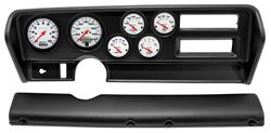 Gauge Mount w/ Gauges, AutoMeter, 3-3/8"(2) & 2-1/16"(4), 70-72 TMP/LM/GTO w/ AC