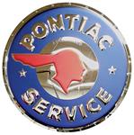 Sign, Pontiac Service Circle, 22" X 22"