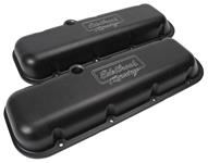 Valve Covers, Edelbrock Victor, 1965+ Chevy BB, Black, 2.75" Short