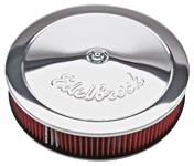 Air Cleaner, Edelbrock, Pro-Flo Oiled 3", Round 14" x 3.13", Chrome