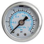 Gauge, Pressure, 1.5" White PSI/kPa/Bar Dial, Black Pntr, Chrome Case & Bezel