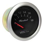 Gauge, 2-1/16" Volts, 8-18V, Short Sweep Electric