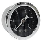 Gauge, Pressure, 1.5" Carbon Fiber Look Dial, White Pointer