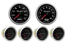 Gauge Set, 6pc, 240-33 Ohm Fuel, 3-3/8" Speedo & Tach