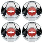 Hub Cap, Dog Dish, 1961-65 FC Corvair, 4pc w/Bowtie